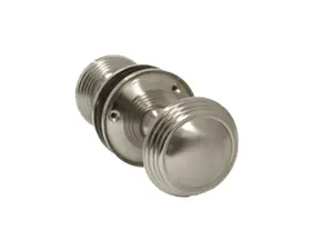 Door Knobs Queen Anne Reeded Internal Mortice Knob - Satin 64mm