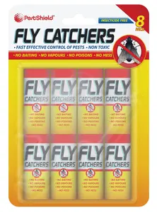 6 Sticky Fly Papers Catchers Flying Insect Trap Pest Control Pestshield