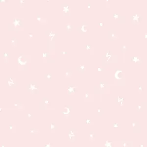 Over the Rainbow Stars and Moons Wallpaper Pink Holden 90981