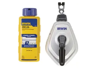 IRWIN STRAIT-LINE - HPP Chalk Reel Set 30m & Blue Chalk 113g