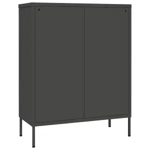 Berkfield Drawer Cabinet Anthracite 80x35x101.5 cm Steel