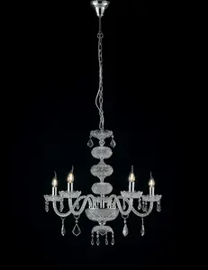 Luminosa INCANTO 5 Light Chandeliers Chrome, Crystal 69x79cm