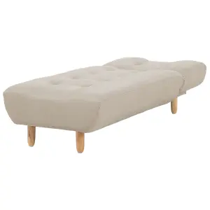 Fabric Chaise Lounge Beige ALSTEN