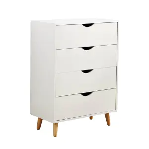 Home Source Boden 4 Drawer Chest White