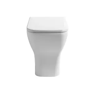 Nes Home Square Back to Wall Rimless Toilet and Soft Close Seat White