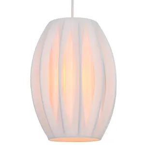 GoodHome Lufira White Light shade (D)20cm