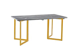 Vancouver Solid Wood Metal Dining Table