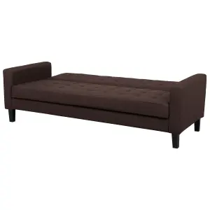 Beliani Retro Sofa Bed VEHKOO Dark Brown