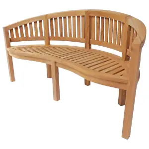 Charles Bentley Solid Wooden Teak Garden Outdoor San Diego Bench 5.2Ft 3 Seater