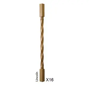 Oak Spindle Lincoln 41mm x 41mm x 900mm - 16 Pack UK Manufactured Traditional Products Ltd