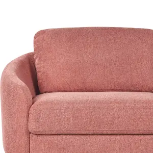 3 Seater Fabric Sofa Pink TROSA