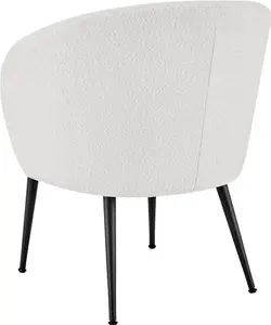 DUSK Indy Bouclé Accent Chair - Off White