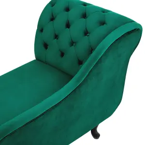 Left Hand Chaise Lounge Velvet Green NIMES