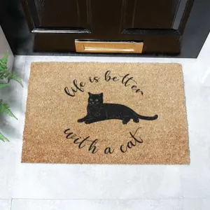 Life Is Better With A Cat Doormat (60 x 40cm)