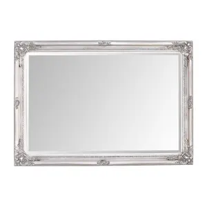 Andrews Flat Wall Mirror Antique Silver / 60cm x 90cm W