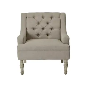 Lowenna Grey Linen effect Relaxer chair (H)835mm (W)740mm (D)760mm