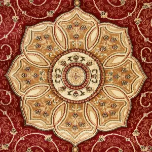 Heritage Hand Carved Red Rug - Washington