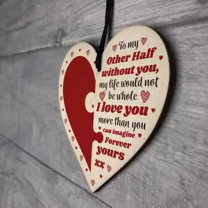 I Love You Keepsake Gifts Husband Wife Valentines Day Gift For Him Her Other Half