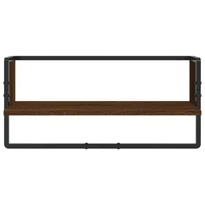 Marusya 4 Piece Floating Shelf (Set of 4) Brown Oak