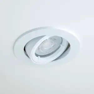 Arlec Single Adjustable Downlight White Finish