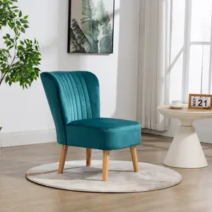 Arezza Velvet Accent Chair - Teal