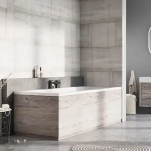 Walter Light Sawn Oak Effect Front Bath Panel (W)1800mm