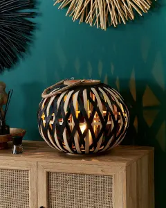 Beliani Boho Lantern BESAH Wood Black