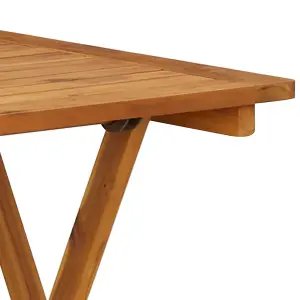 Berkfield Folding Garden Table 70x70x75 cm Solid Acacia Wood