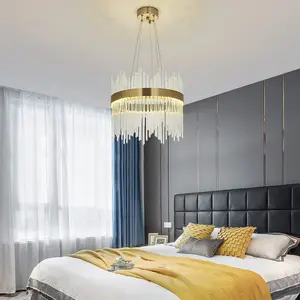 Anupama 1 - Light Unique LED Chandelier Gold / 116.8cm H x 40cm W x 40cm D