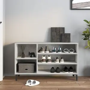 Berkfield Shoe Cabinet Concrete Grey 102x36x60 cm Engineered Wood