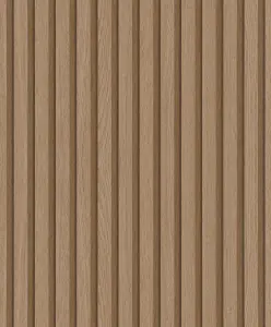 Galerie Eden Collection Brown Wood Stripe Wallpaper Roll