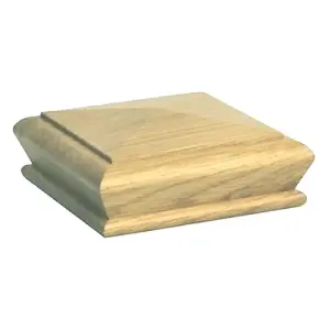 Solid Oak Pyramid Cap Pack Suits 90mm Newel Post (L)115mm (W)115mm UK Manufactured Traditional Products Ltd