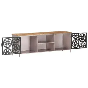 Berkfield TV Cabinet 120x30x40 cm Rough Mango Wood