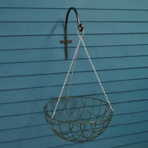 Metal Round Hanging Basket Hooks (30cm) Set of 2