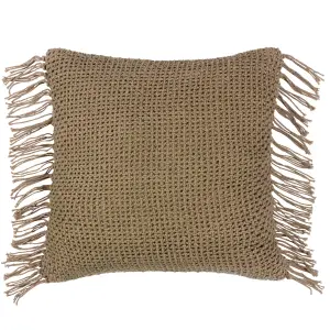 Yard Nimble Knitted Feather Rich Cushion