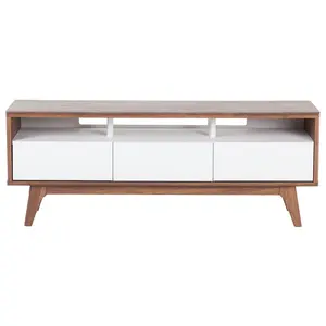 Beliani Scandinavian TV Stand Brown SYRACUSE