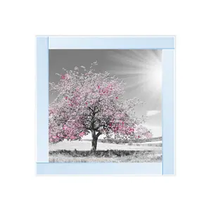 Pink Tree Glitter Liquid Wall Art