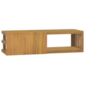 Berkfield Wall-mounted Bathroom Cabinet 110x40x30 cm Solid Wood Teak