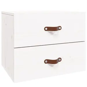 Berkfield Wall-mounted Bedside Cabinet White 50x36x40 cm