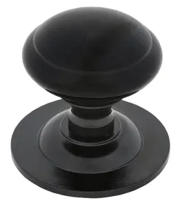 From The Anvil Black Round Centre Door Knob