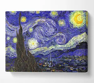 Starry Night Canvas Print Wall Art - Medium 20 x 32 Inches