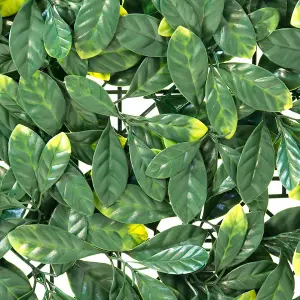 Primrose Laurel Leaf Artificial Garden Patio Outdoor Hedge Panels 50cm x 50cm