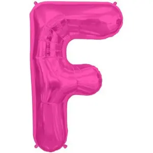 Folat F Letter Foil Balloon Magenta (One Size)