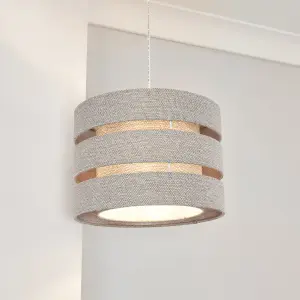 Inlight Grey Woven effect Mini Trio Light shade (D)28cm