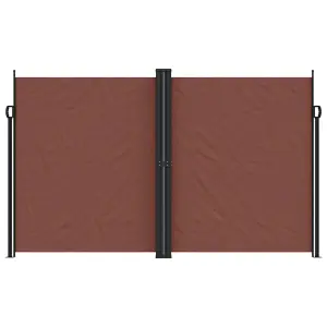 Berkfield Retractable Side Awning Brown 200x1200 cm