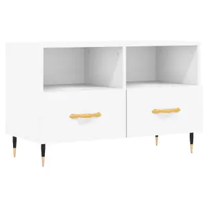 Berkfield TV Cabinet White 80x36x50 cm Engineered Wood