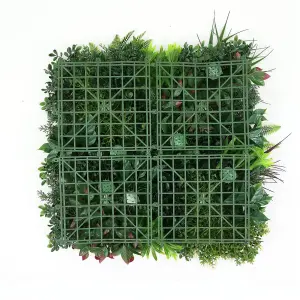 True Products Premium Artificial Green Plant Living Wall Panel 50cm x 50cm - Carnival A