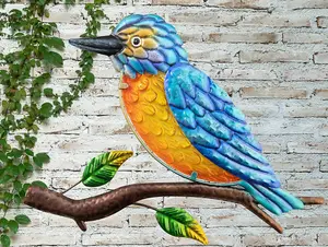 Kingfisher Glass Garden Wall Art