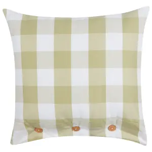 Throw Cushion TAMNINE 45 x 45 cm Checked Light Green