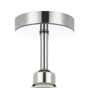 Polished Chrome Plated Ceiling Light Fitting for Industrial Style Light Bulbs